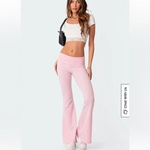 Edikted Pink Boot Cut Flare Pants